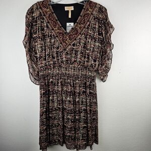 Verb Anthropologie Dress NEW Beaded Neck Sequin Trim Sz M Boho Fairycore